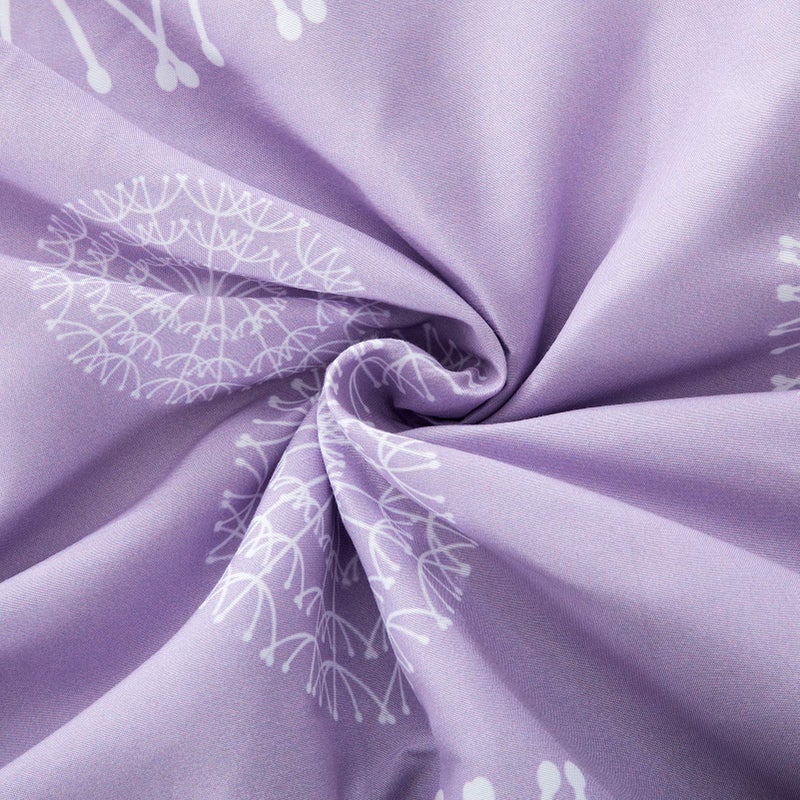 ARTALL Lightweight Microfiber 3 Piece Comforter Set with 2 Shams, Butterfly Pattern Bedding Set, Full/Queen, Purple - Image 5